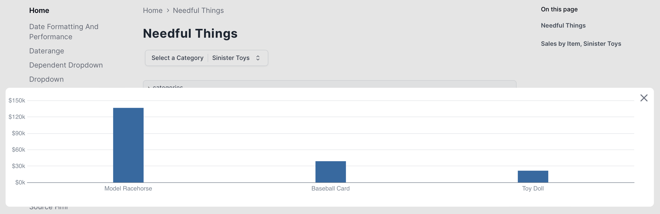 Image of the fullscreen component in use